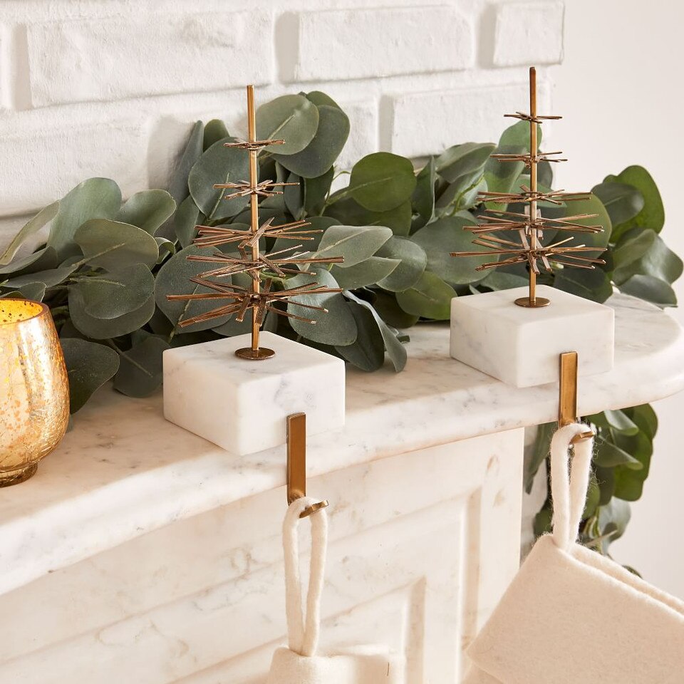 Metal & Marble Tree Stocking Holder West Elm UK
